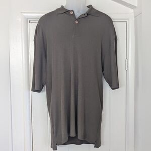 VTG Jhane Barnes Silk Polo Top Quiet Luxury Preppy Academia LG